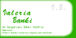 valeria banki business card